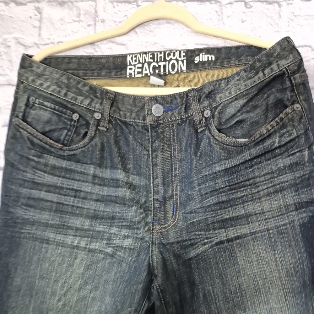 Kenneth Cole Reaction Men's Dark Blue Slim Jeans